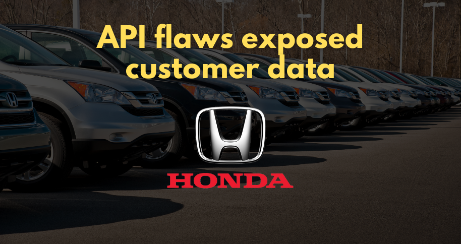 Honda's e-commerce platform vulnerability api