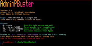 Recon Tool: AdminPBuster (Admin Panel Buster)
