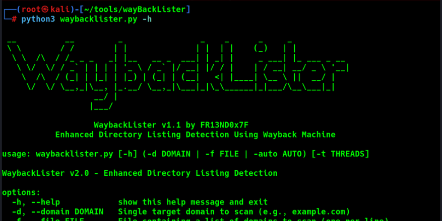 Recon Tool: WaybackLister