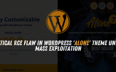 Critical RCE Flaw in WordPress ‘Alone’ Theme Under Mass Exploitation