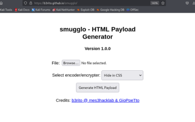 Offensive Security Tool: smugglo