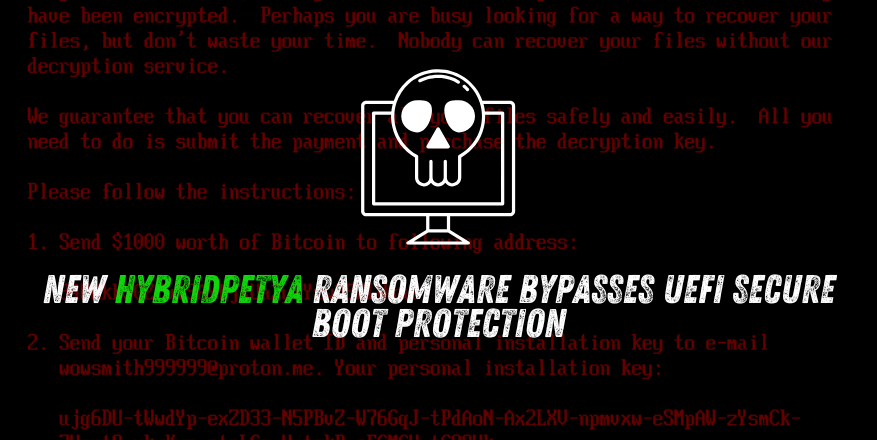 New HybridPetya Ransomware Bypasses UEFI Secure Boot Protection